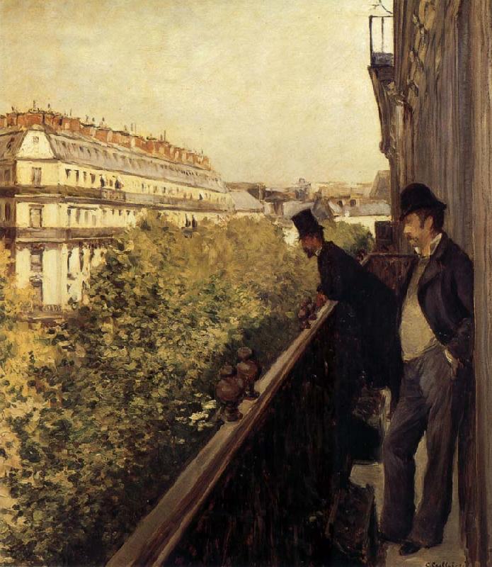 Gustave Caillebotte The man stand on the terrace China oil painting art